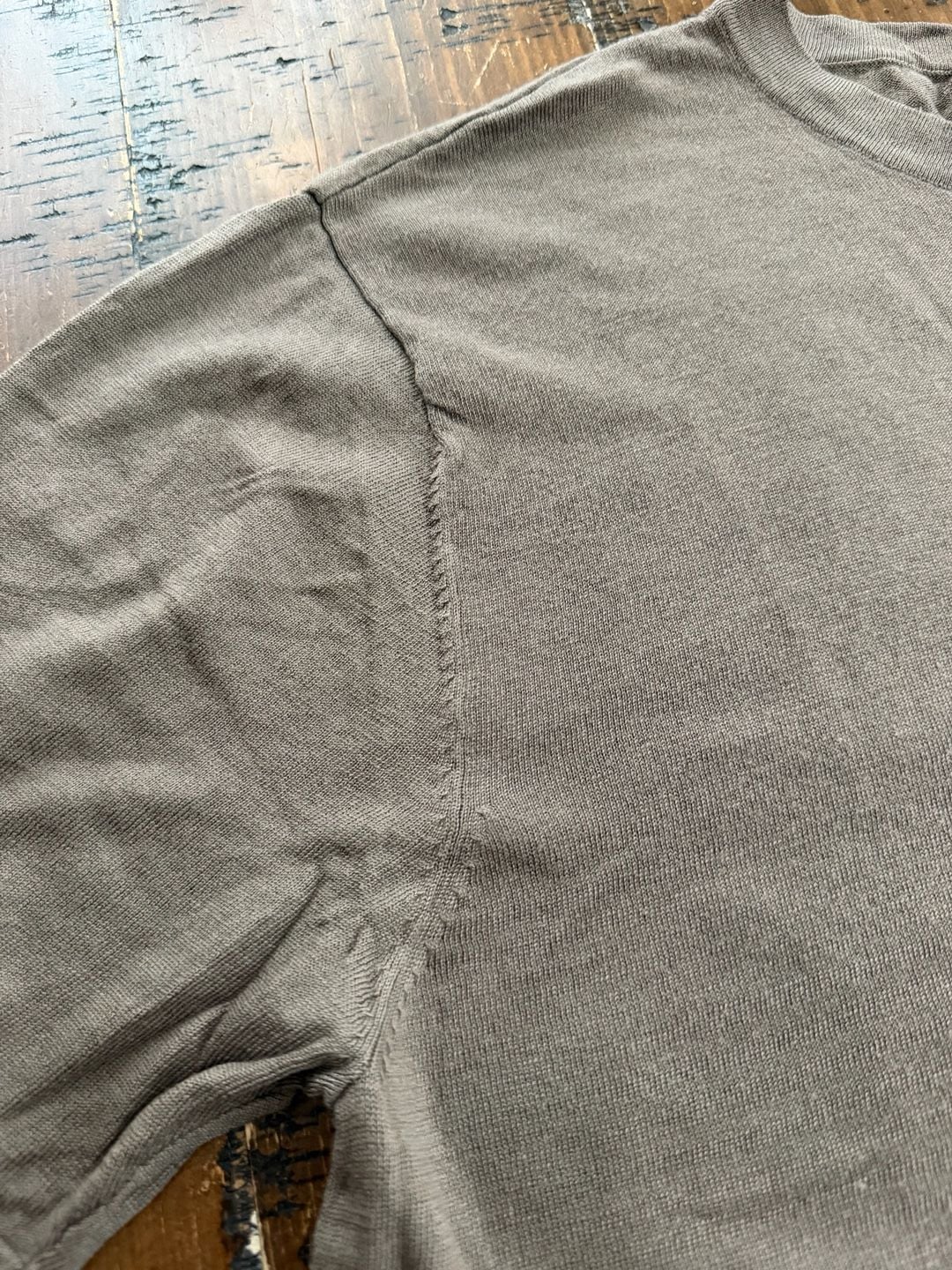F/X Fusion Tencel & Nylon Short Sleeve Knit Sweater Tee Brown XL 6