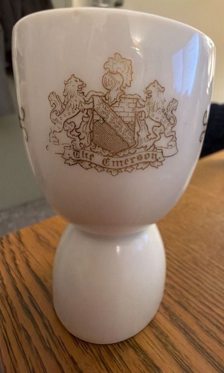 Vintage Rosenthal The Emerson Hotel Crested Double Egg Cup 2