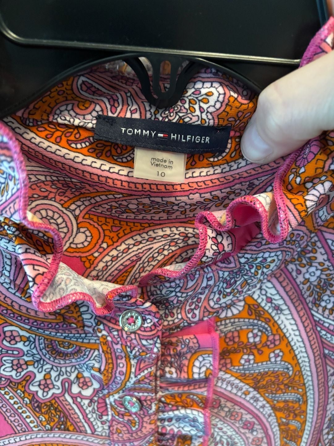 TOMMY HILFIGER - PINK PAISLEY MOD 60'S RETRO STYLE DRESS - NWT - MSRP $99 3