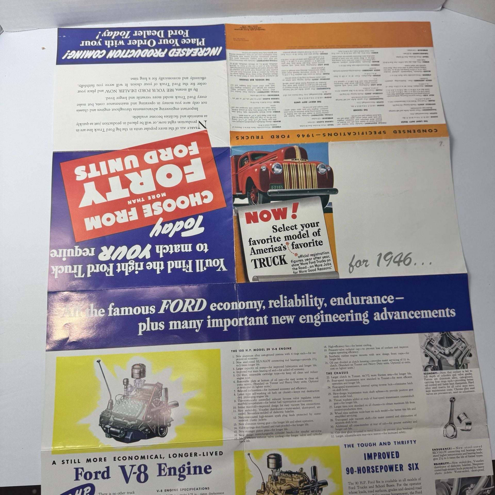 1946 Ford Truck Full-Line Sales Folder Brochure Replica 5