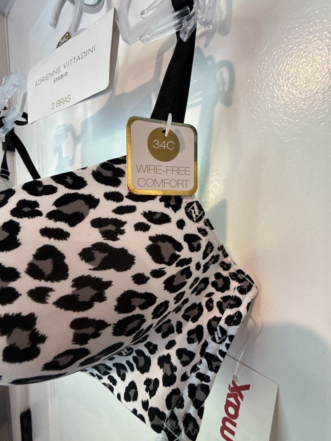 Adrienne Vittadini Studio Wire-Free Comfort Bras Leopard Print 34C 2