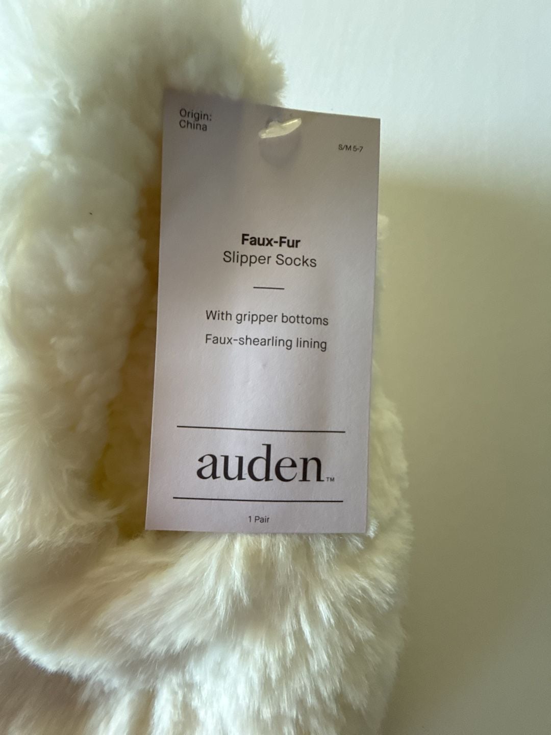 Auden Faux-Fur Slipper Socks with Gripper Bottoms 3