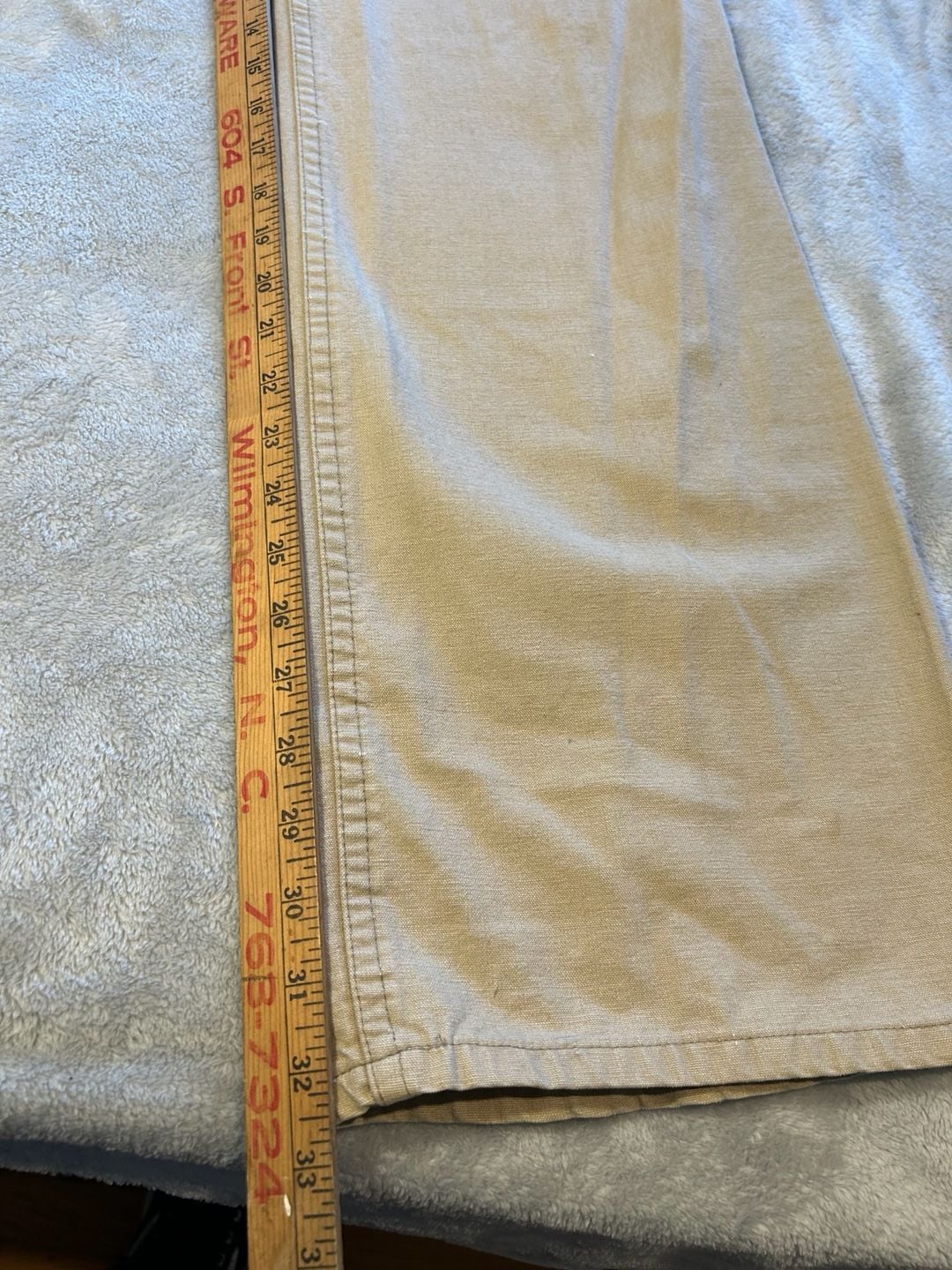Vintage Levi's White Tab Khaki Cotton Duck Canvas Pants with Corduroy Pocket 5
