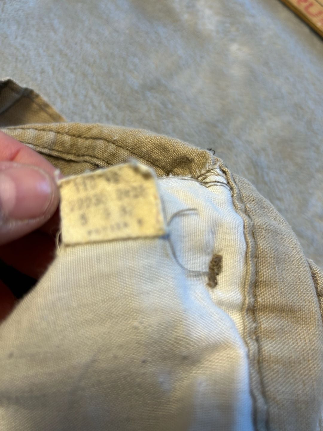 Vintage Levi's White Tab Khaki Cotton Duck Canvas Pants with Corduroy Pocket 9