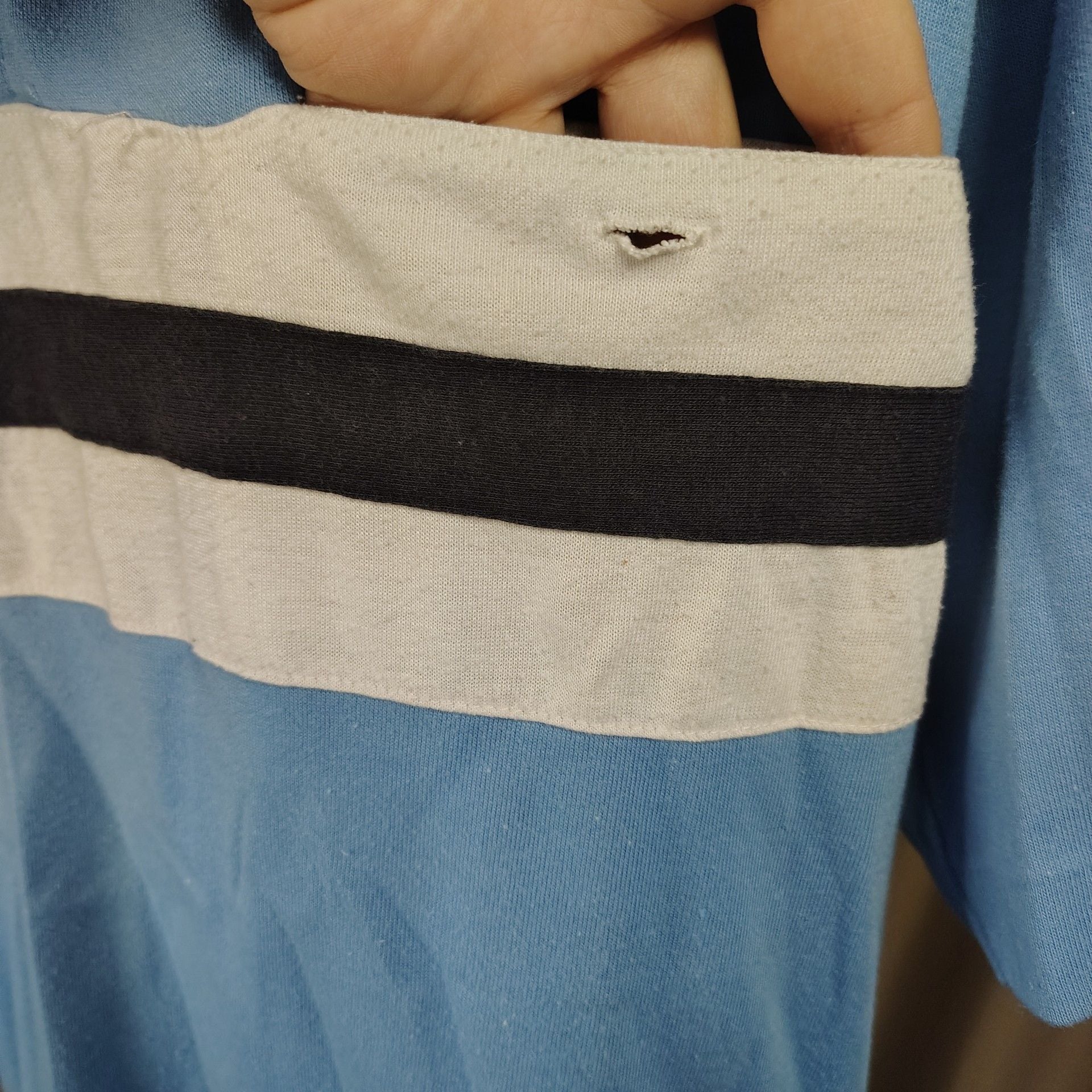 Vintage Grandpacore, Bowler shirt Crossbow Blue Banded Bottom Pocket Polo Shirt 10