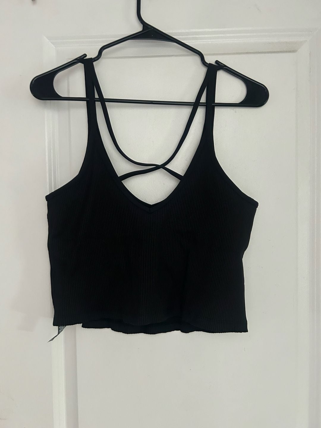 Vuori Rib Crop Tank in Black XL 4