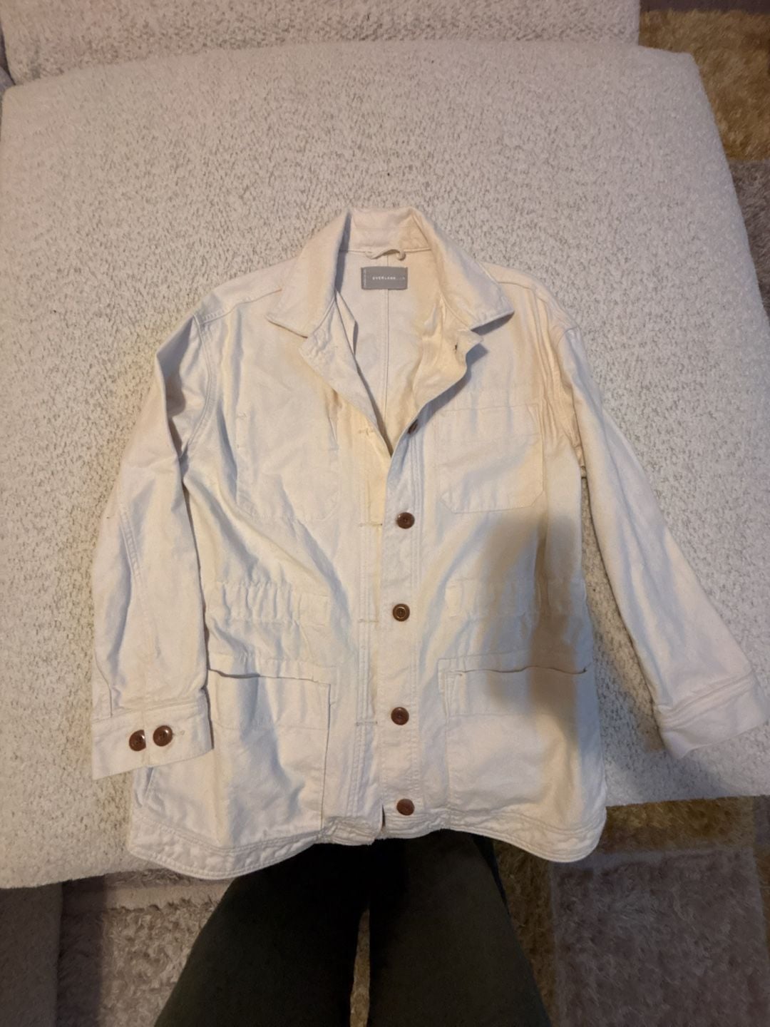 Everlane The Cinchable Chore Jacket in Bone 1