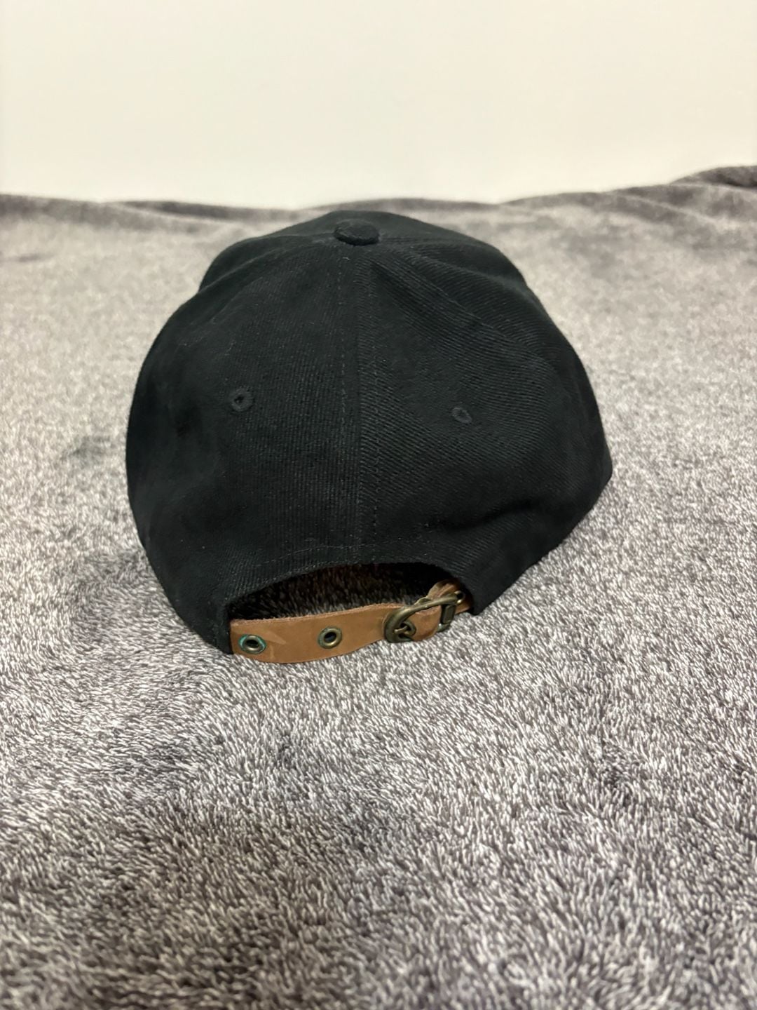 New Harley-Davidson Motor Cycle Logo Hat Black Cap With Punched Leather 4