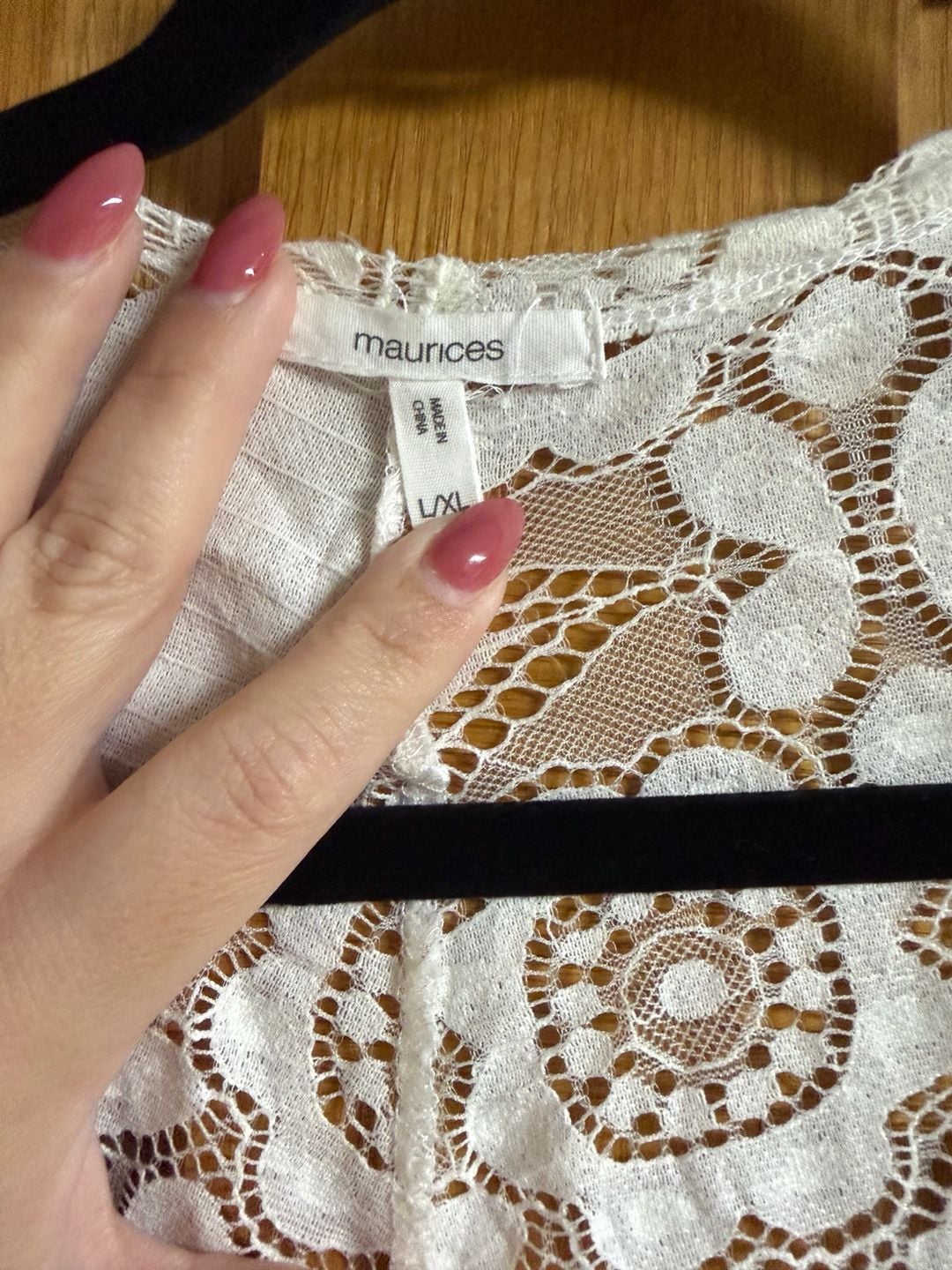 Maurices White Floral Lace Sheer Kimono Cardigan Cover-Up 3