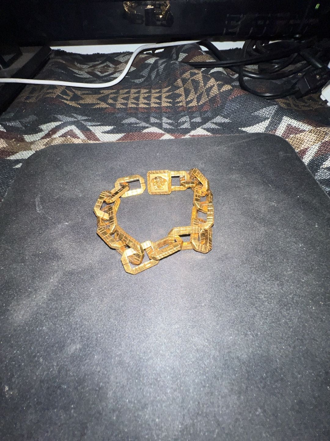 Versace Greca Quilting Medusa Chain Link Bracelet 2