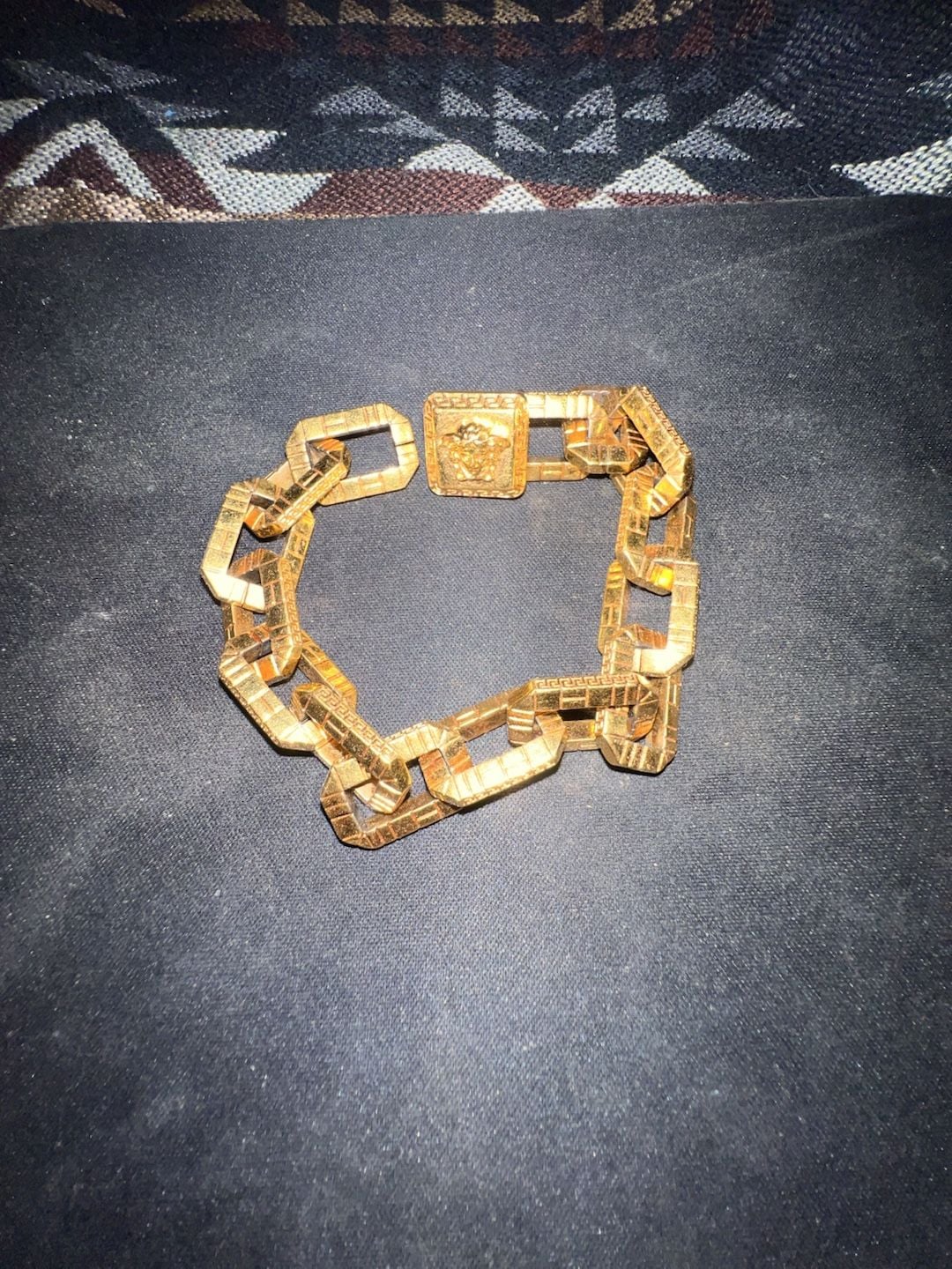 Versace Greca Quilting Medusa Chain Link Bracelet 3