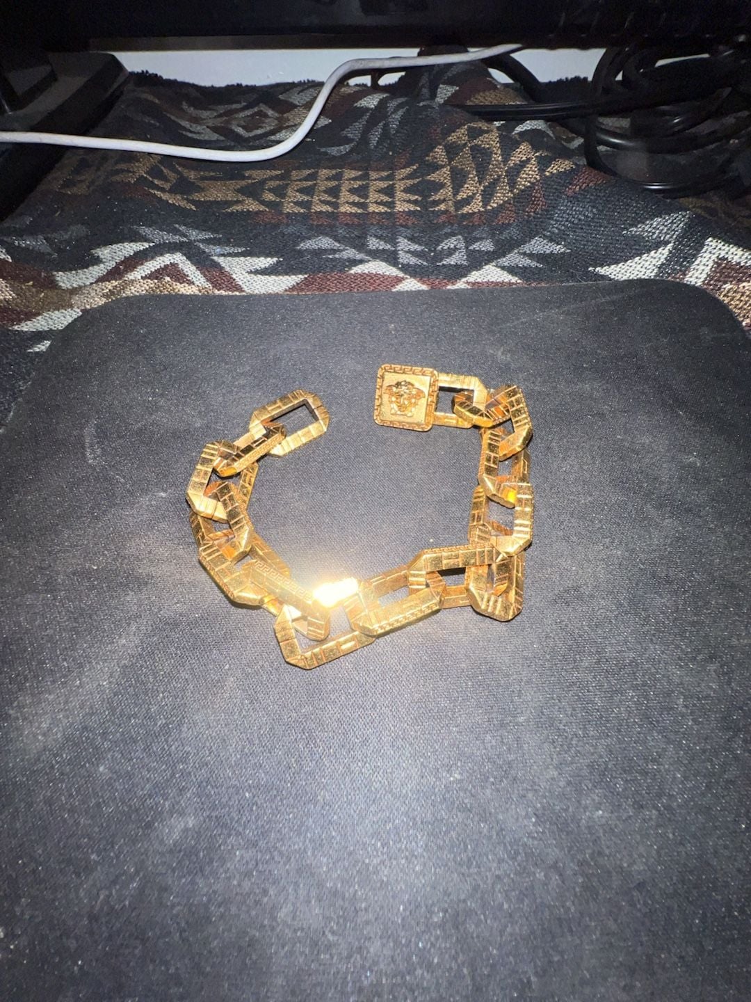 Versace Greca Quilting Medusa Chain Link Bracelet 4