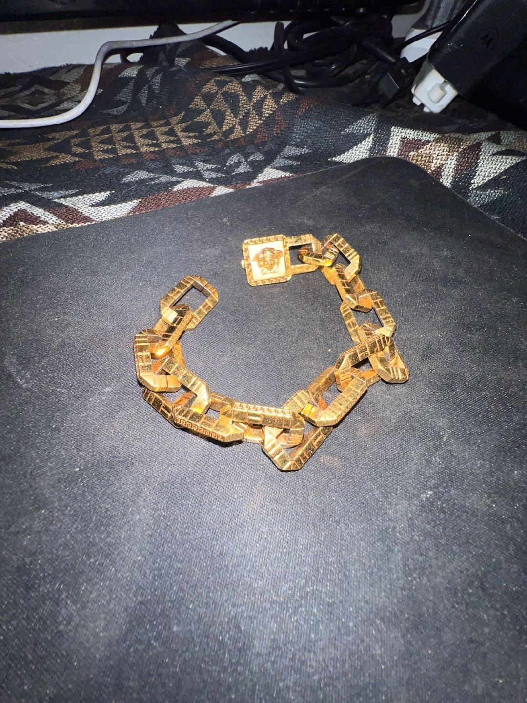Versace Greca Quilting Medusa Chain Link Bracelet 5