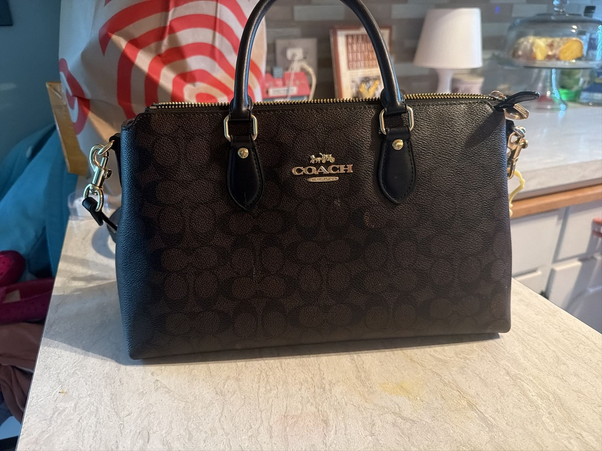 Coach Rowan Large Satchel Bag in Signature Canvas 2