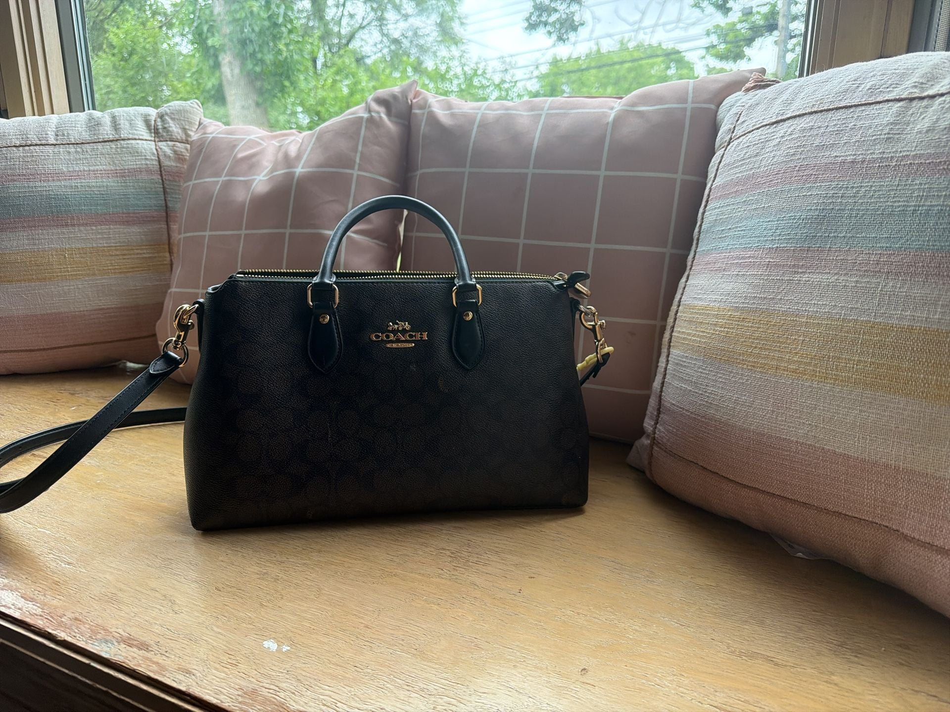 Coach Rowan Large Satchel Bag in Signature Canvas 3