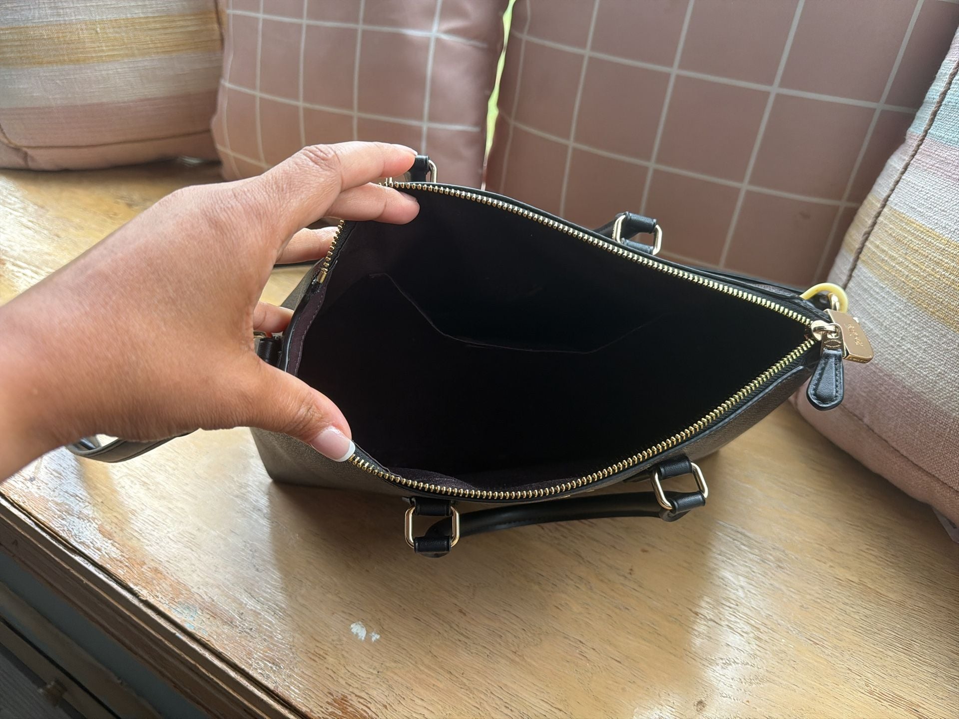 Coach Rowan Large Satchel Bag in Signature Canvas 4