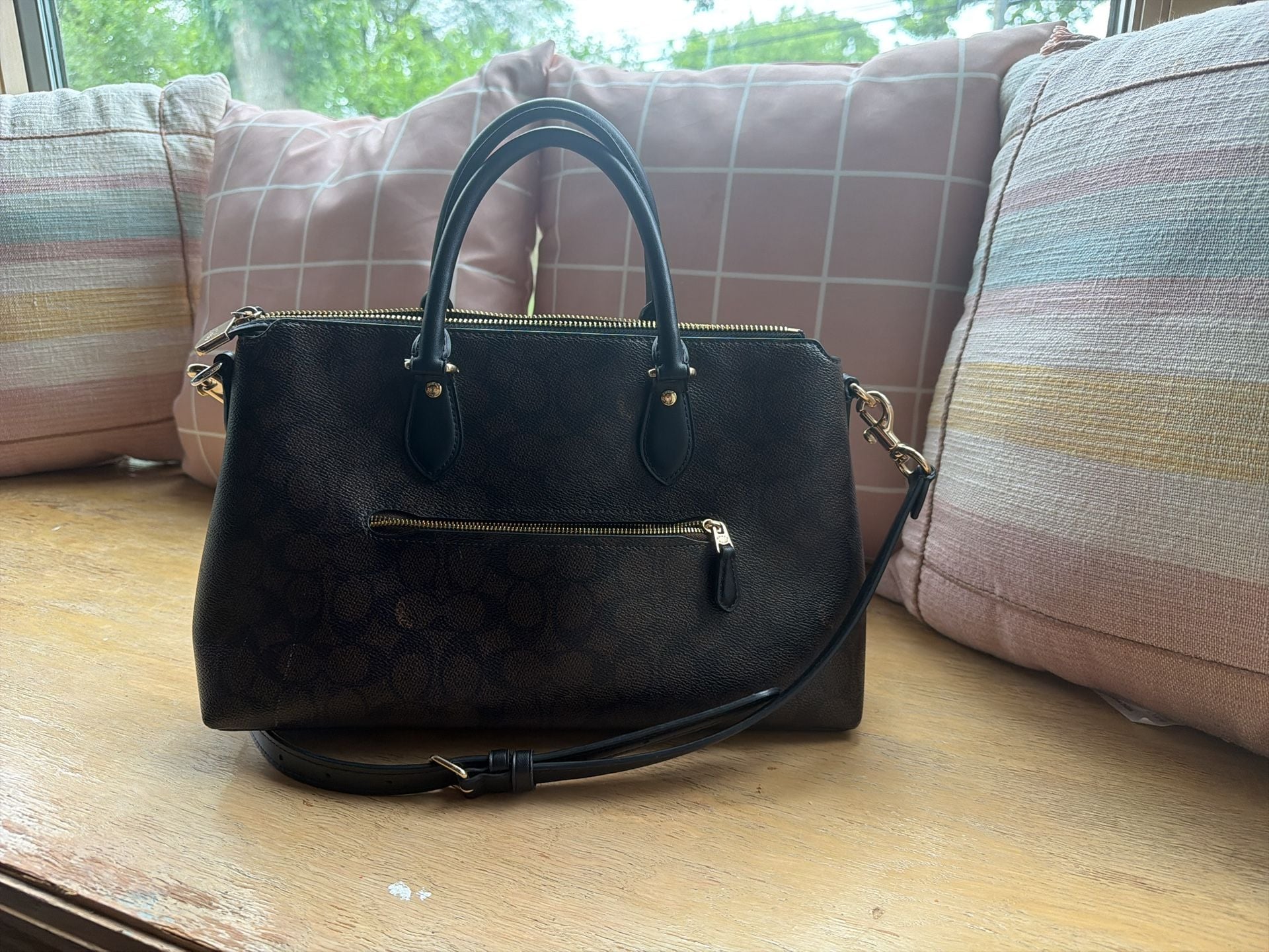 Coach Rowan Large Satchel Bag in Signature Canvas 5