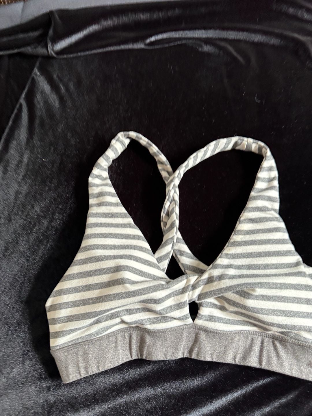 Splendid Studio Striped Twist Front Cross-Back Sports Bra 7