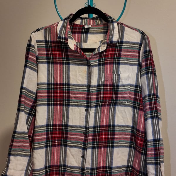 Old Navy Multi-Color Plaid Flannel Long Sleeve Button-Down Shirt – Size S