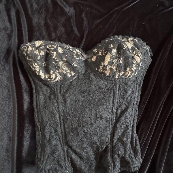 Amaya Lace Bustier Top Black