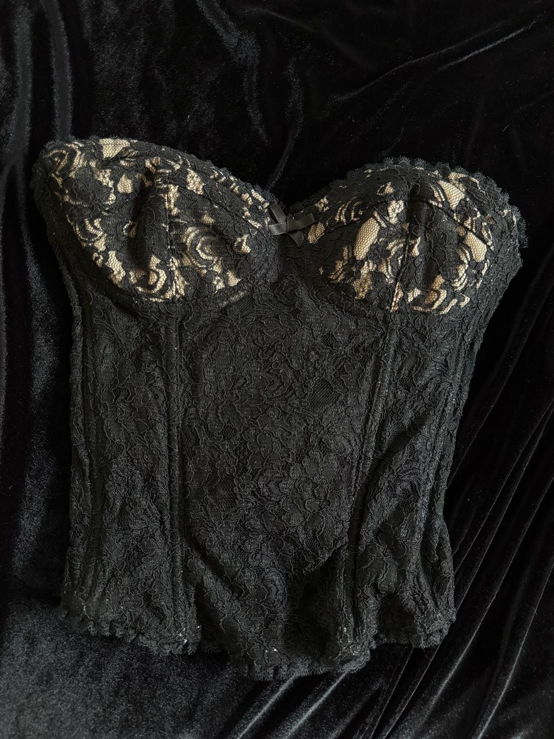 Amaya Lace Bustier Top Black 5
