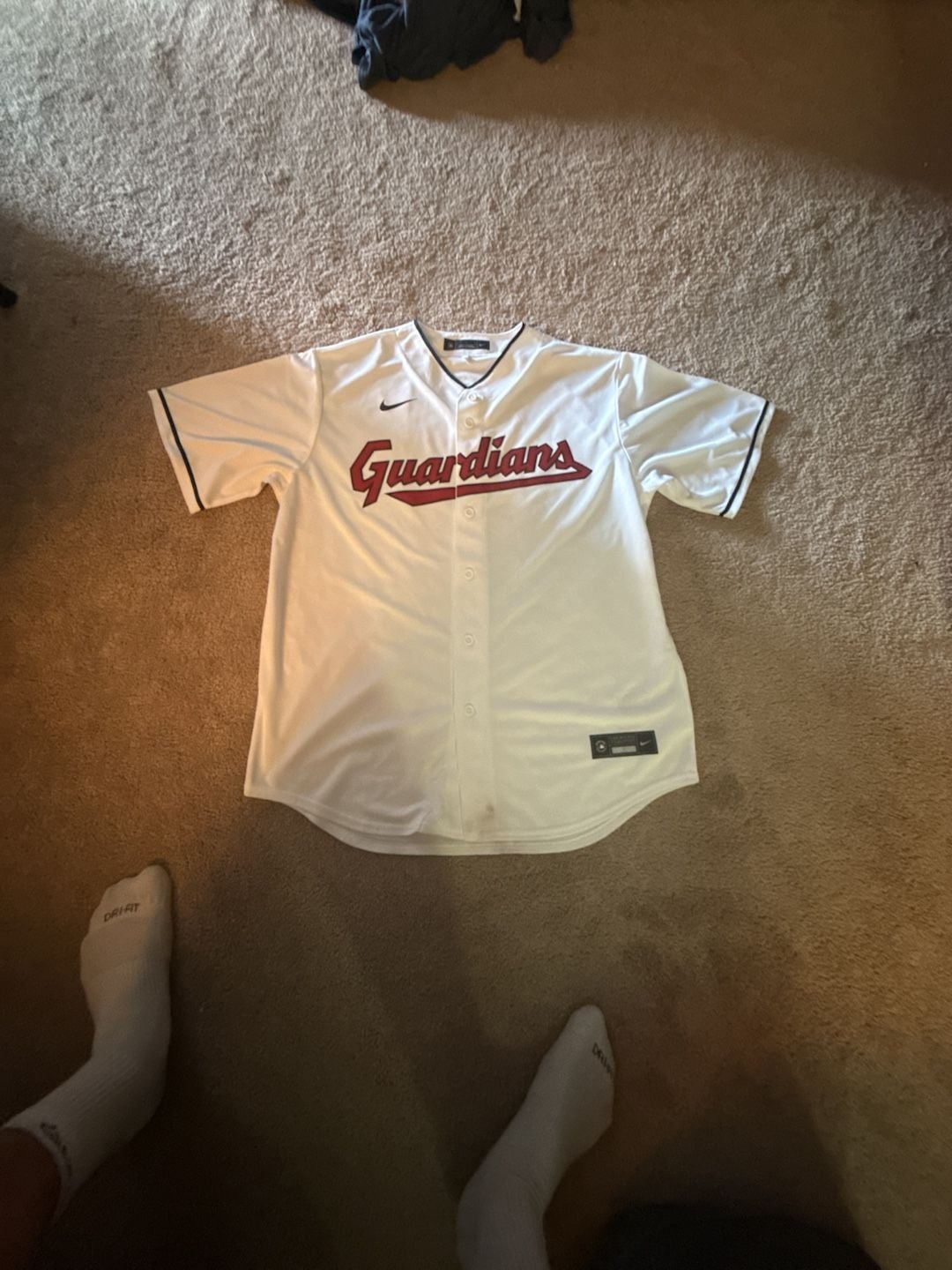 Nike Cleveland Guardians Men's Replica Home White Baseball Jersey 2