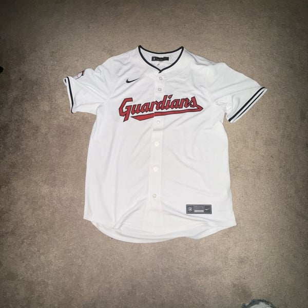 Nike Cleveland Guardians Home Replica Blank Baseball Jersey - White