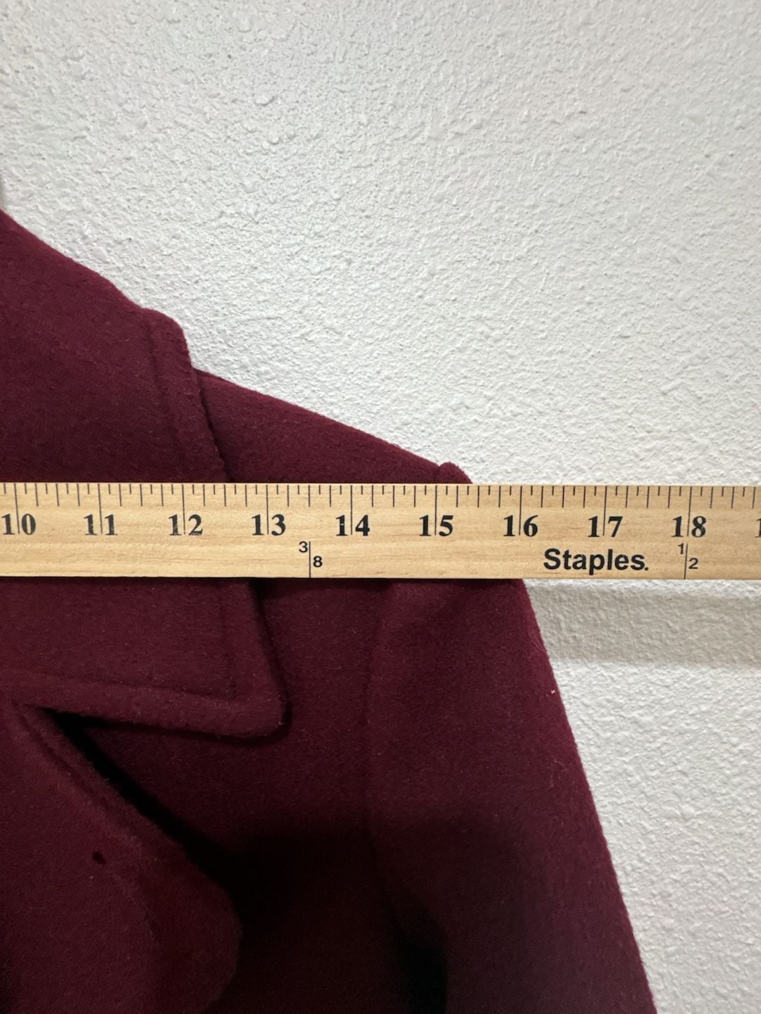 Old Navy Women's Petite Small Double-Breasted Burgundy Peacoat 5