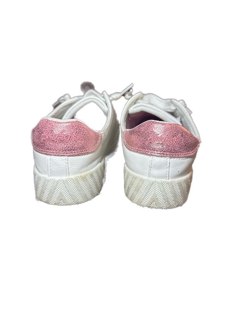 Blowfish Malibu Wander Toddler Girls White Sneakers with Pink Star Accents 2