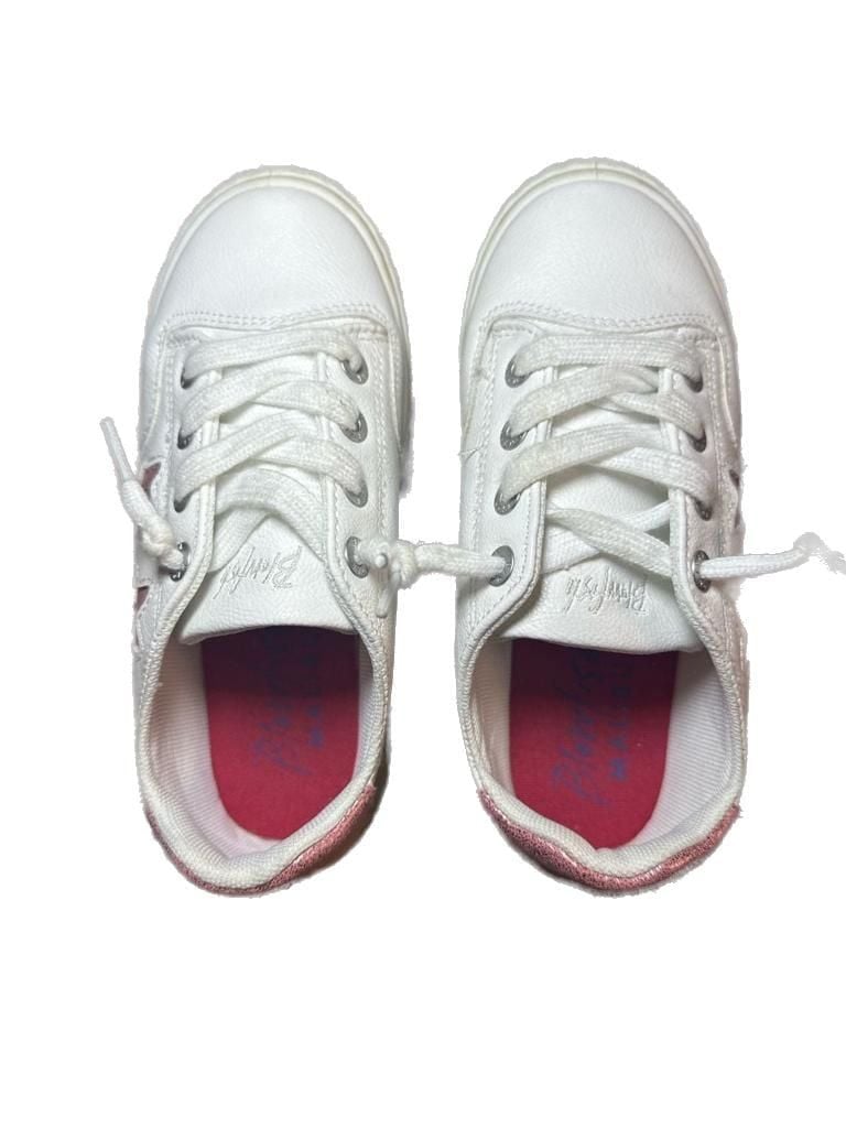 Blowfish Malibu Wander Toddler Girls White Sneakers with Pink Star Accents 3