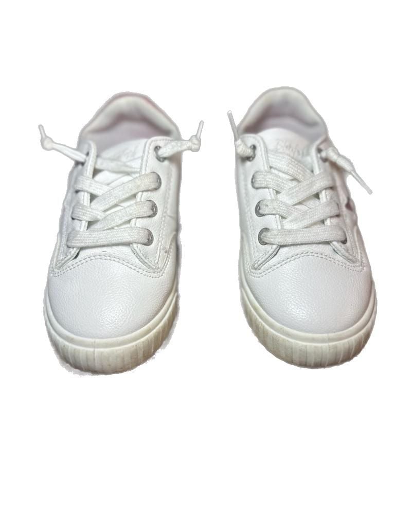 Blowfish Malibu Wander Toddler Girls White Sneakers with Pink Star Accents 4