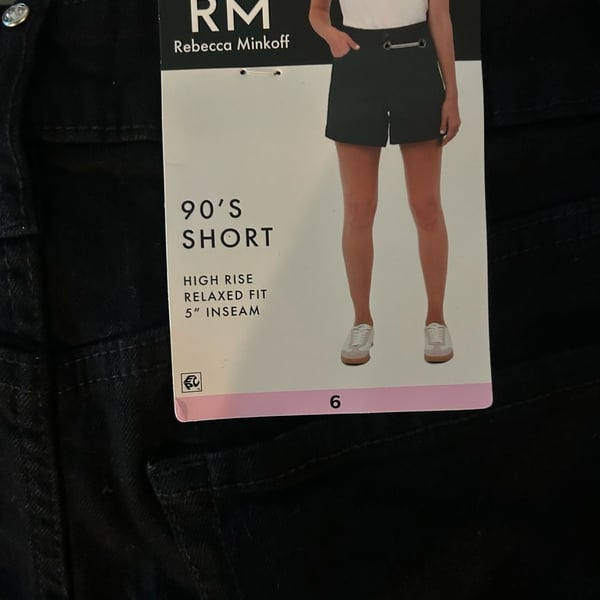 Rebecca Minkoff 90's High Rise Relaxed Fit 5" Inseam Shorts- size 6