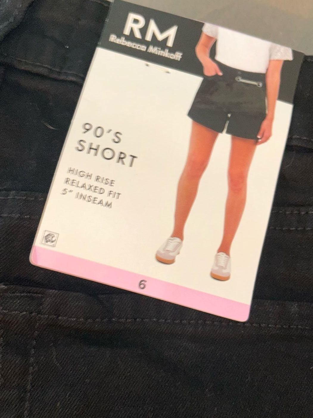 Rebecca Minkoff 90's High Rise Relaxed Fit 5" Inseam Shorts- size 6 6