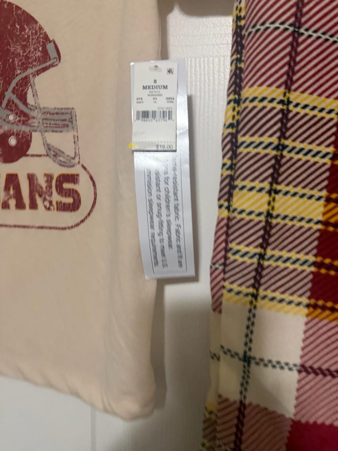 USC Trojans T-Shirt and Plaid Pajama Pants 2-Piece Set size 8-10 4