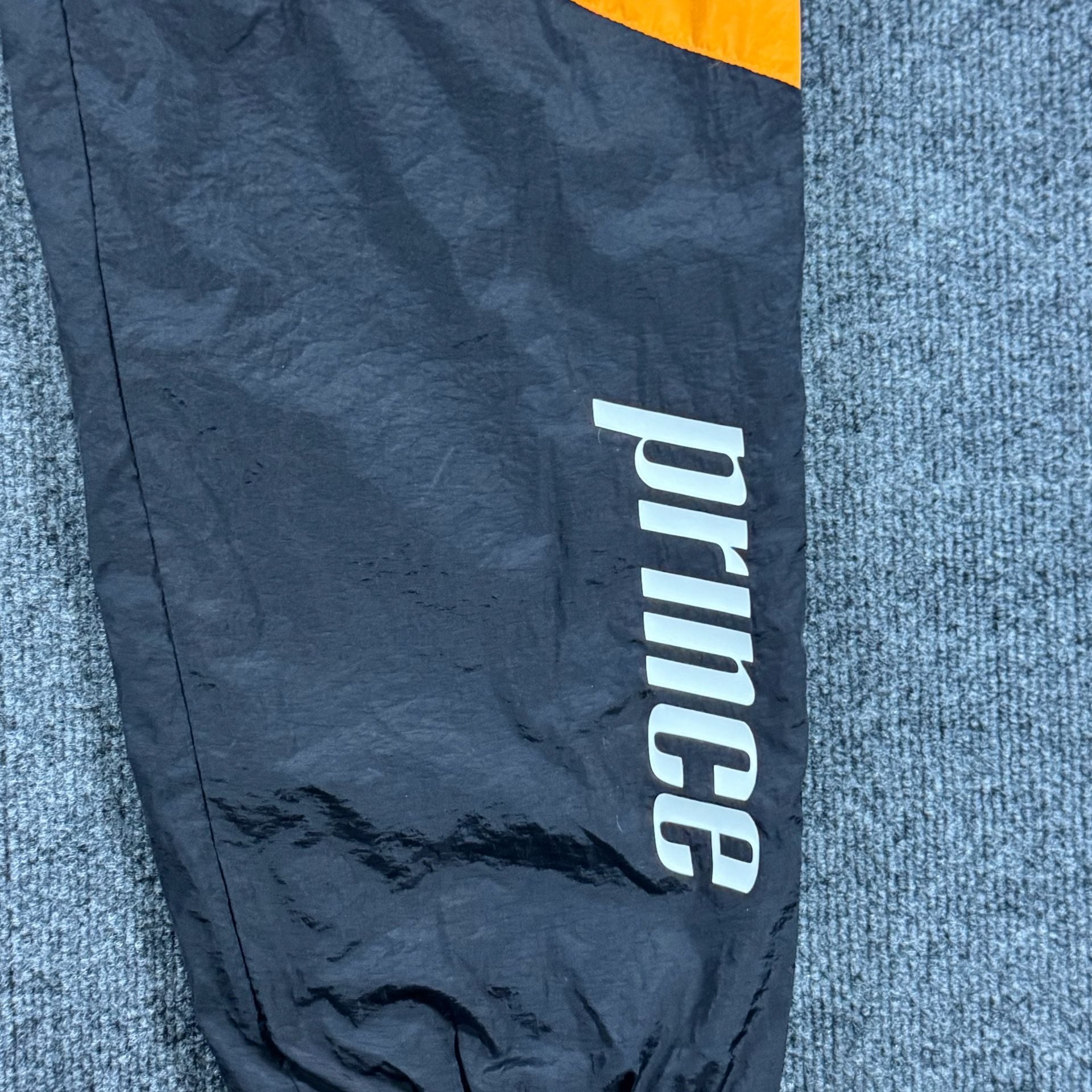 Prince Men's Tito's Vodka Promotional Nylon Jogger Track Pants Black/Orange 3