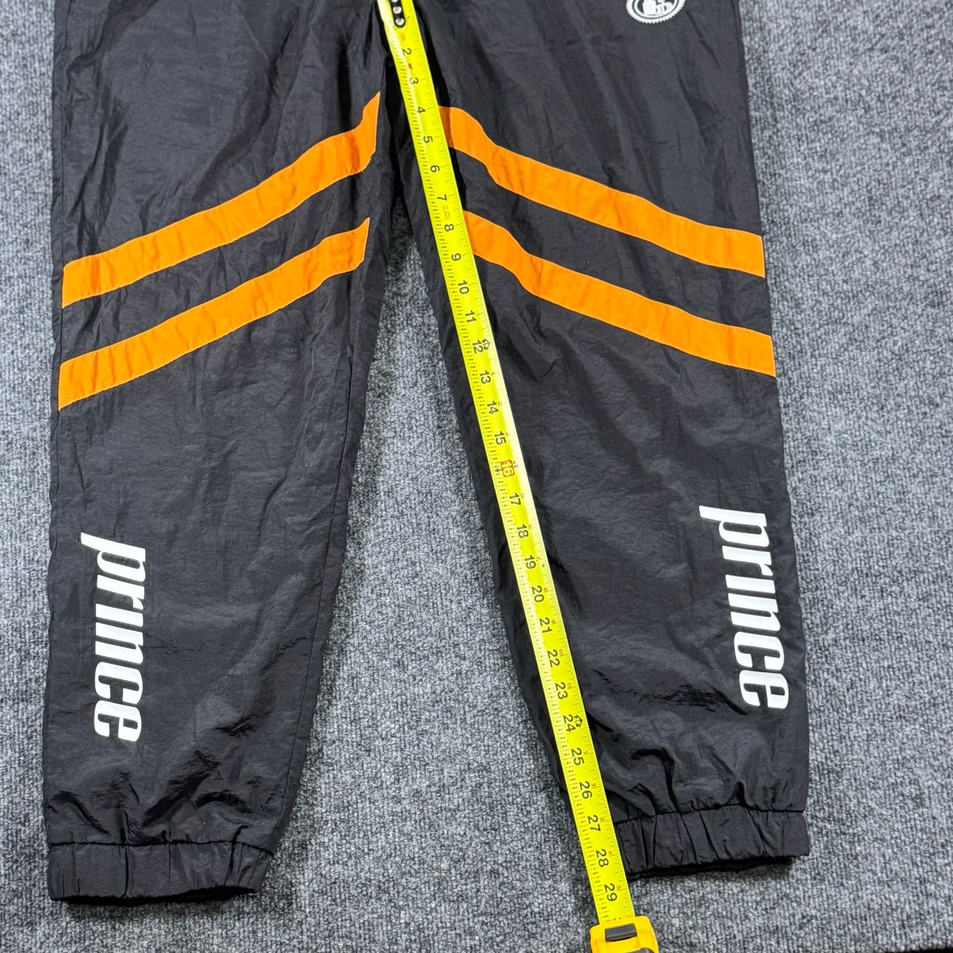 Prince Men's Tito's Vodka Promotional Nylon Jogger Track Pants Black/Orange 6