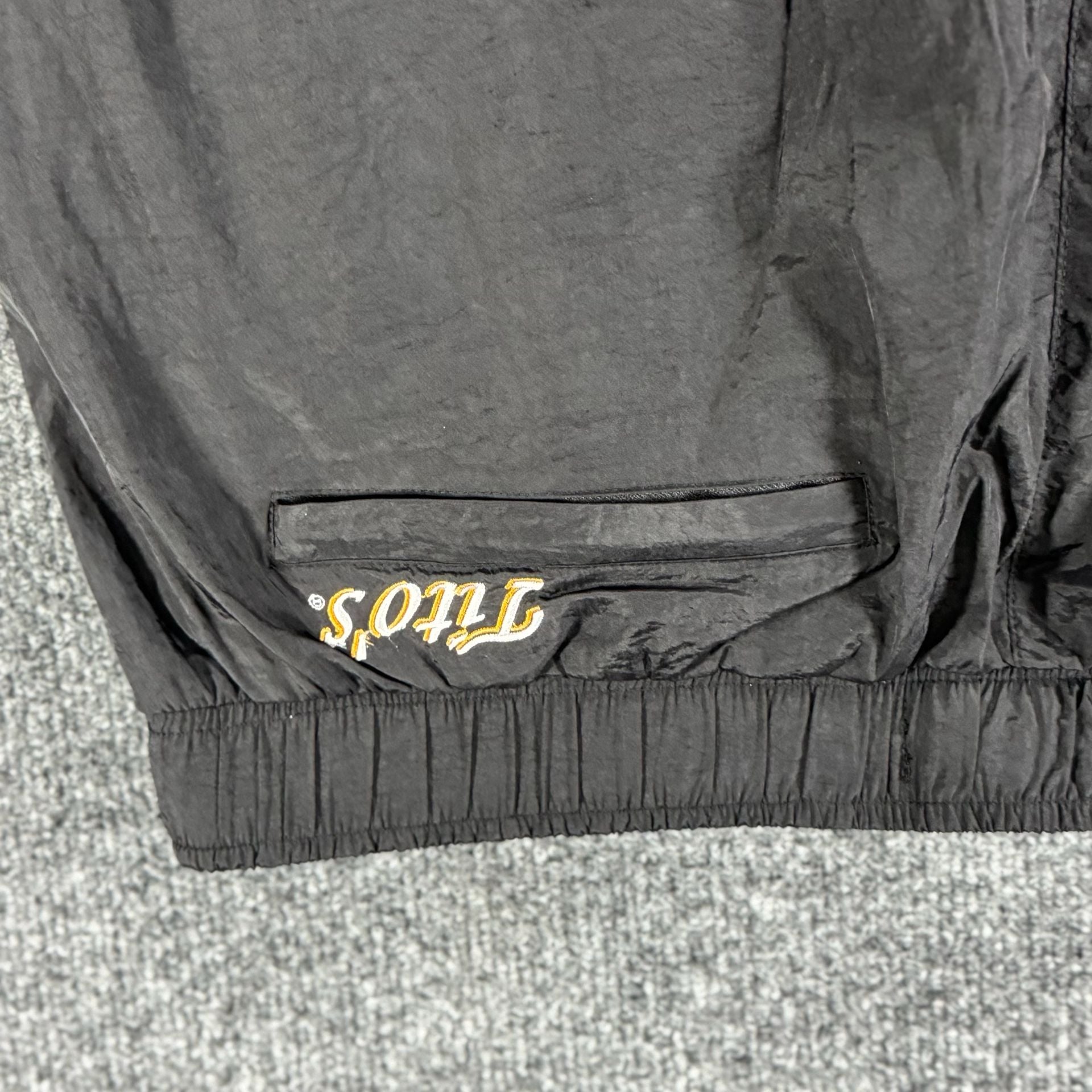 Prince Men's Tito's Vodka Promotional Nylon Jogger Track Pants Black/Orange 14