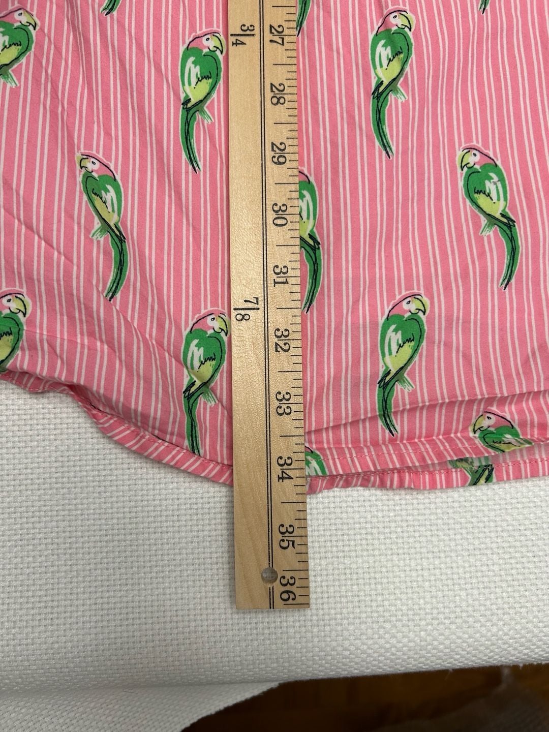 Crown & Ivy Women's Pink Striped Parrot Print Cold Shoulder Ruffle Dress with Pockets 10