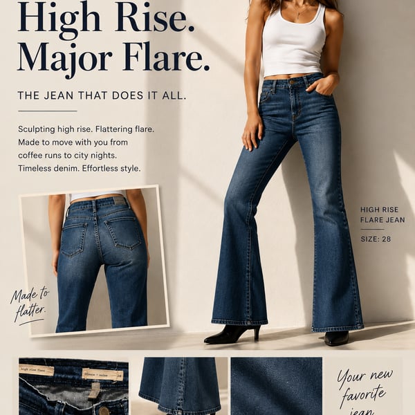 Silence + Noise Women's High Rise Flare Jeans Size 28