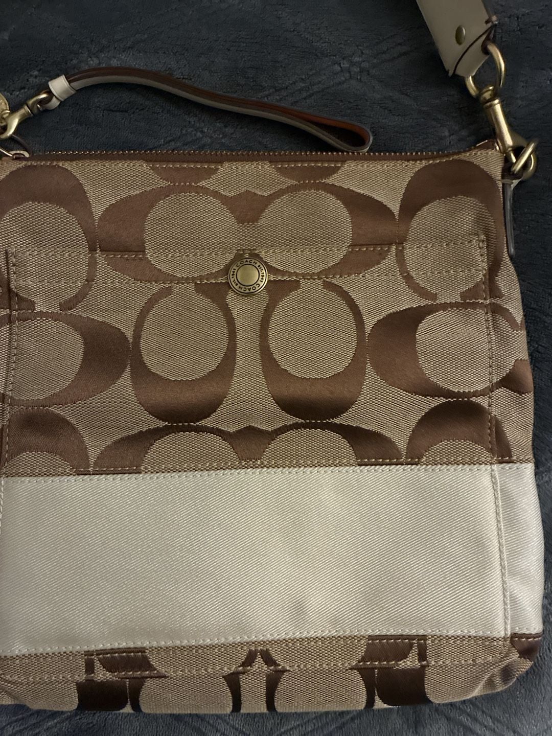 Coach Signature Canvas and Leather Courier Crossbody Bag 10127 4