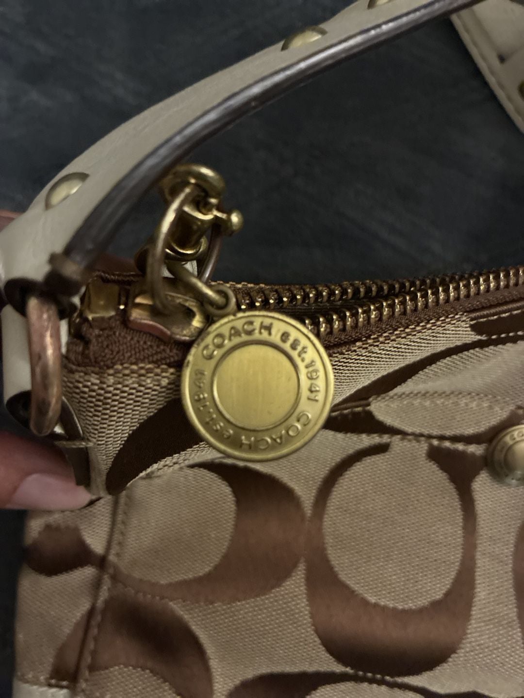 Coach Signature Canvas and Leather Courier Crossbody Bag 10127 5
