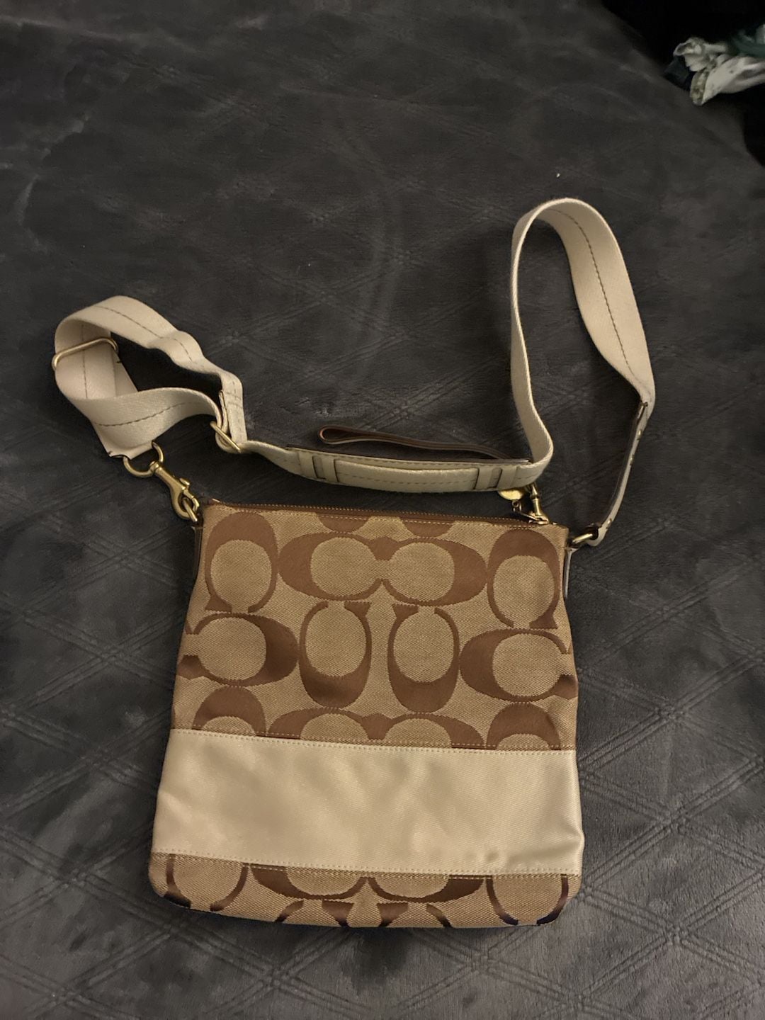 Coach Signature Canvas and Leather Courier Crossbody Bag 10127 6