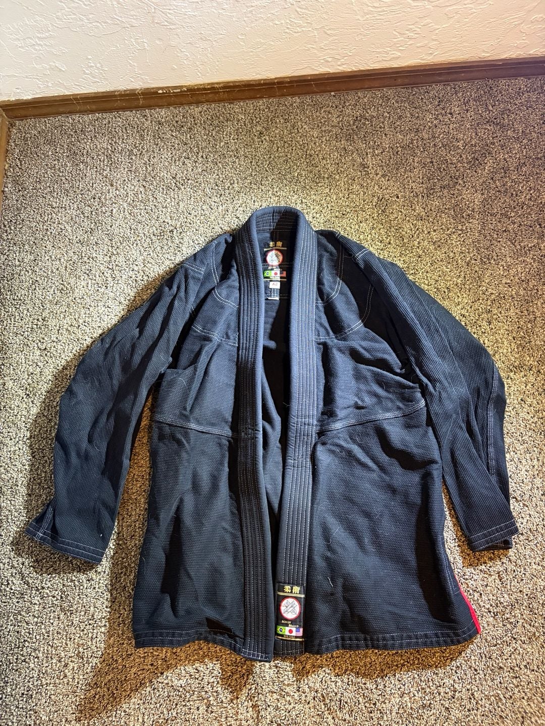 Ronin Brand Brazilian Jiu Jitsu Gi Uniform Set Black and Blue Size A2 3