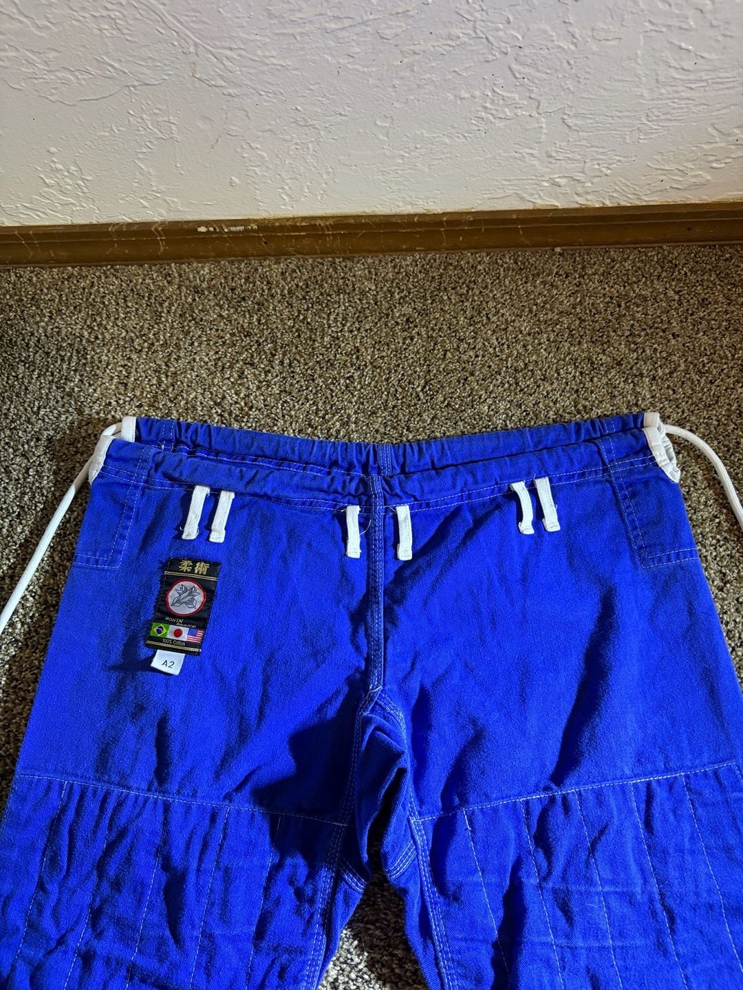 Ronin Brand Brazilian Jiu Jitsu Gi Uniform Set Black and Blue Size A2 5