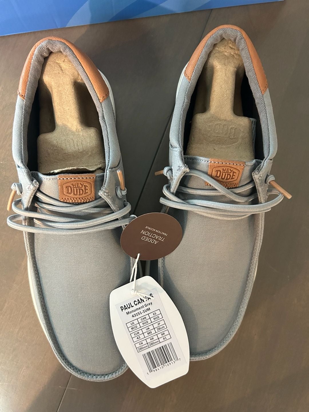 HEYDUDE Paul Canvas Men's Slip-On Shoes in Monument Grey 9