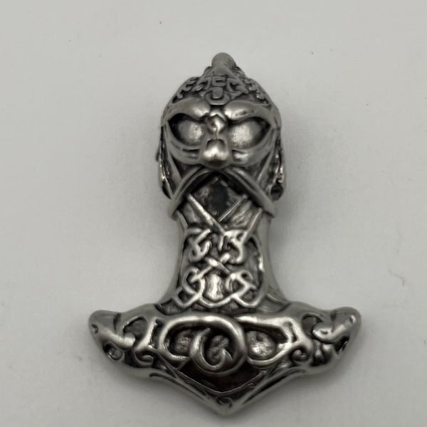 Viking Gjermundbu Helmet Thor's Hammer Mjolnir Pendant