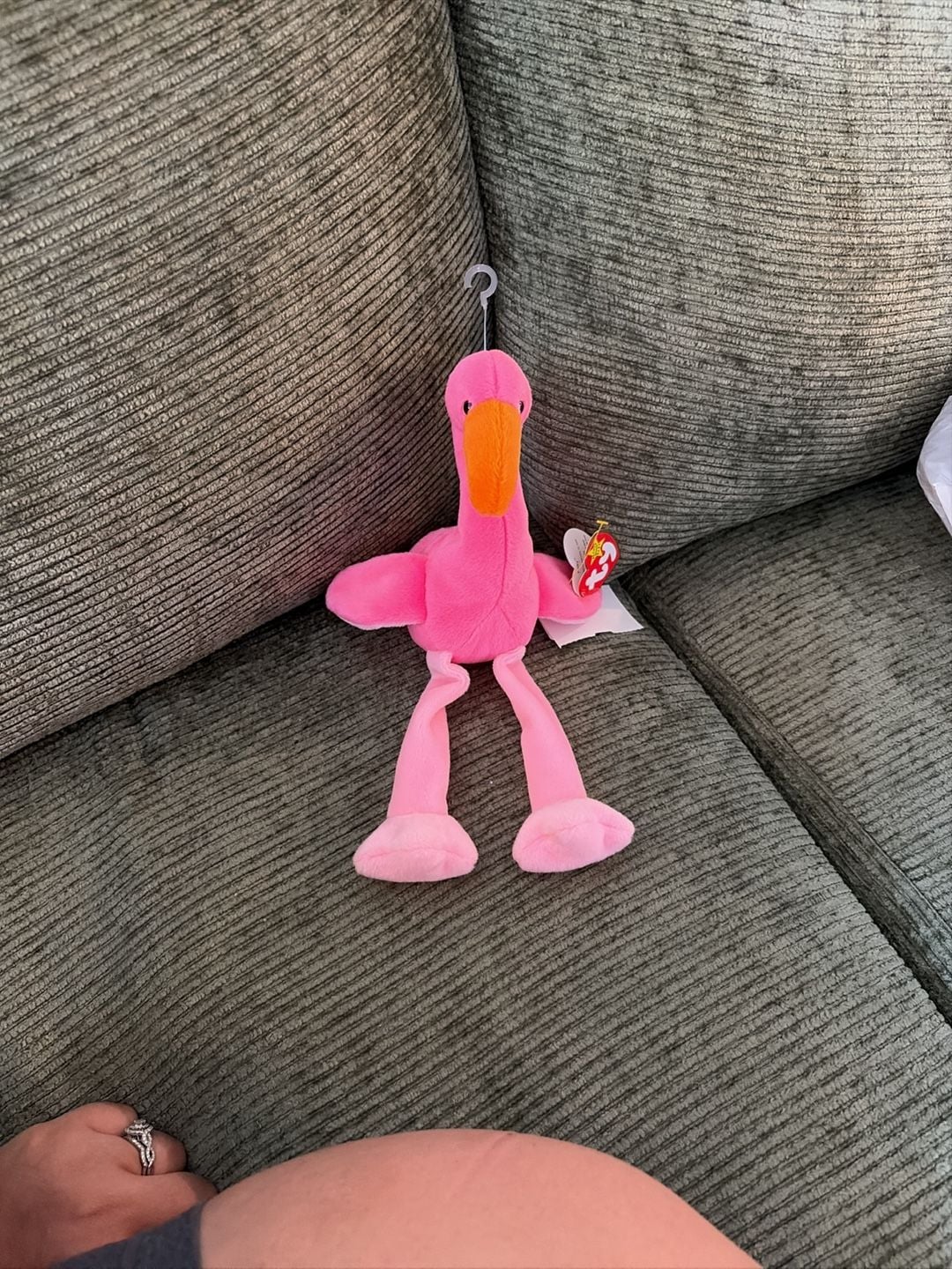 Ty Beanie Babies Pinky the Flamingo 1995 Plush Toy with Original Tags 1