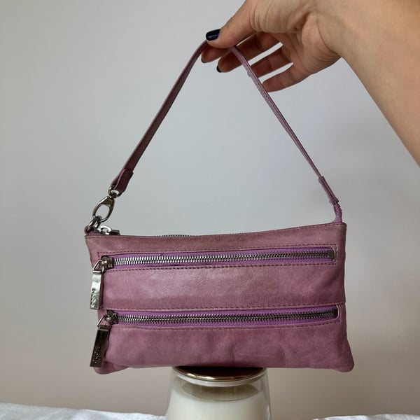 Hobo The Original Leather Double-Zip Convertible Clutch/Crossbody Bag