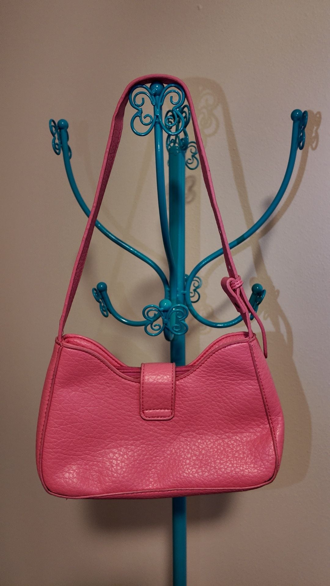 SHEIN Pink Pebbled Faux Leather Y2K Style Mini Shoulder Bag 4