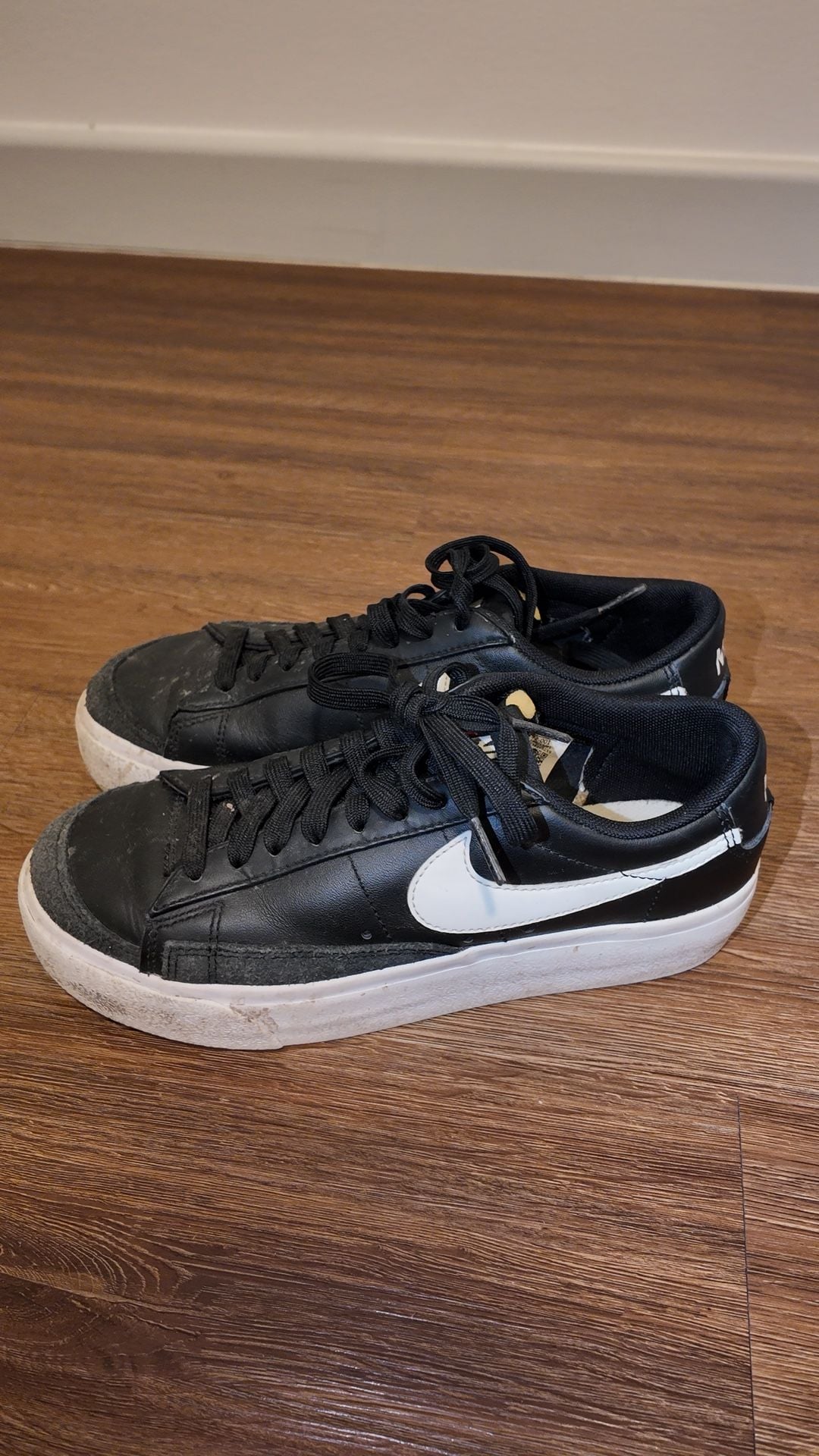 Nike Blazer Low Platform Black White Sneakers - Women's Size 7 3